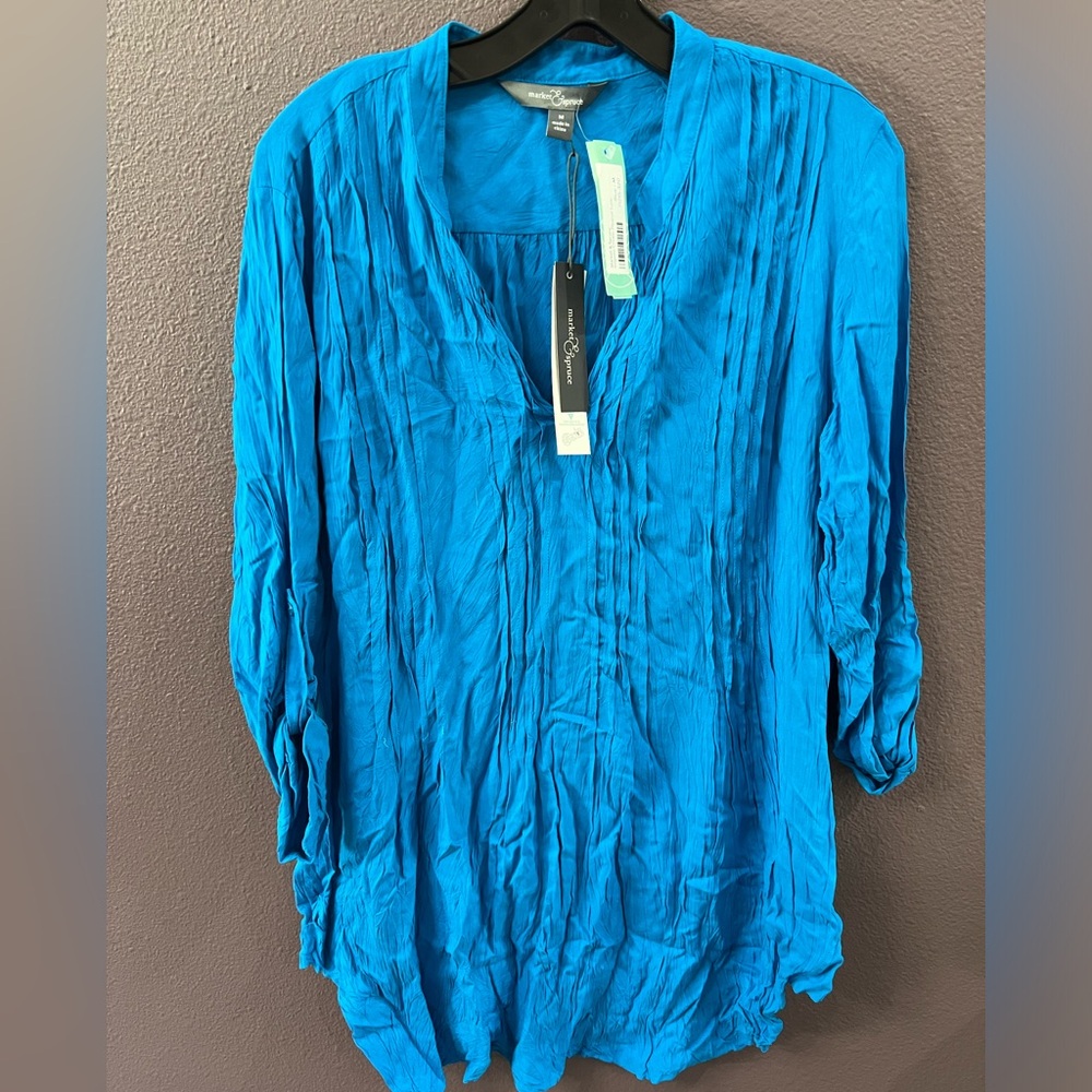 Market & Spruce Crinkle Tunic Size Medium NEW